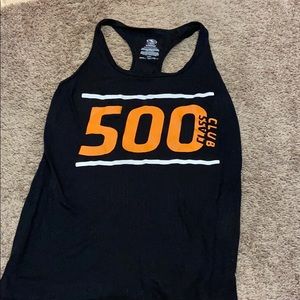 Orange theory themed 500 class club tank